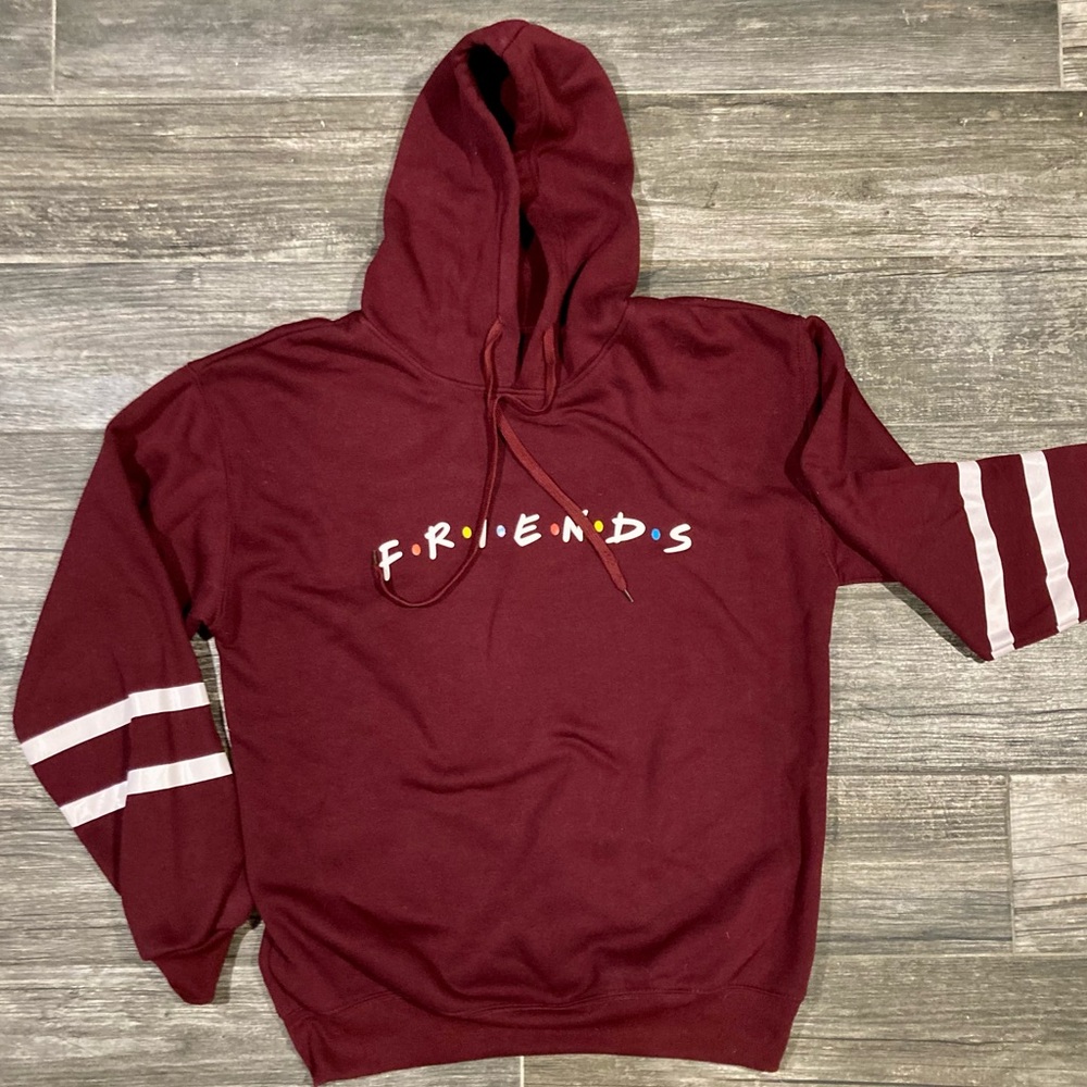 NWOT TV Show F•R•I•E•N•D•S super soft Hoodie Sweatshirt MED